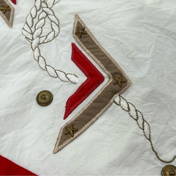 Vintage 80s Regal White Lightweight Nautical Design White Windbreaker Womens 3XL - Picture 3 of 9